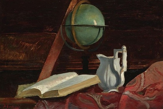 nikias dimitrios galanis nature morte avec livret et boule