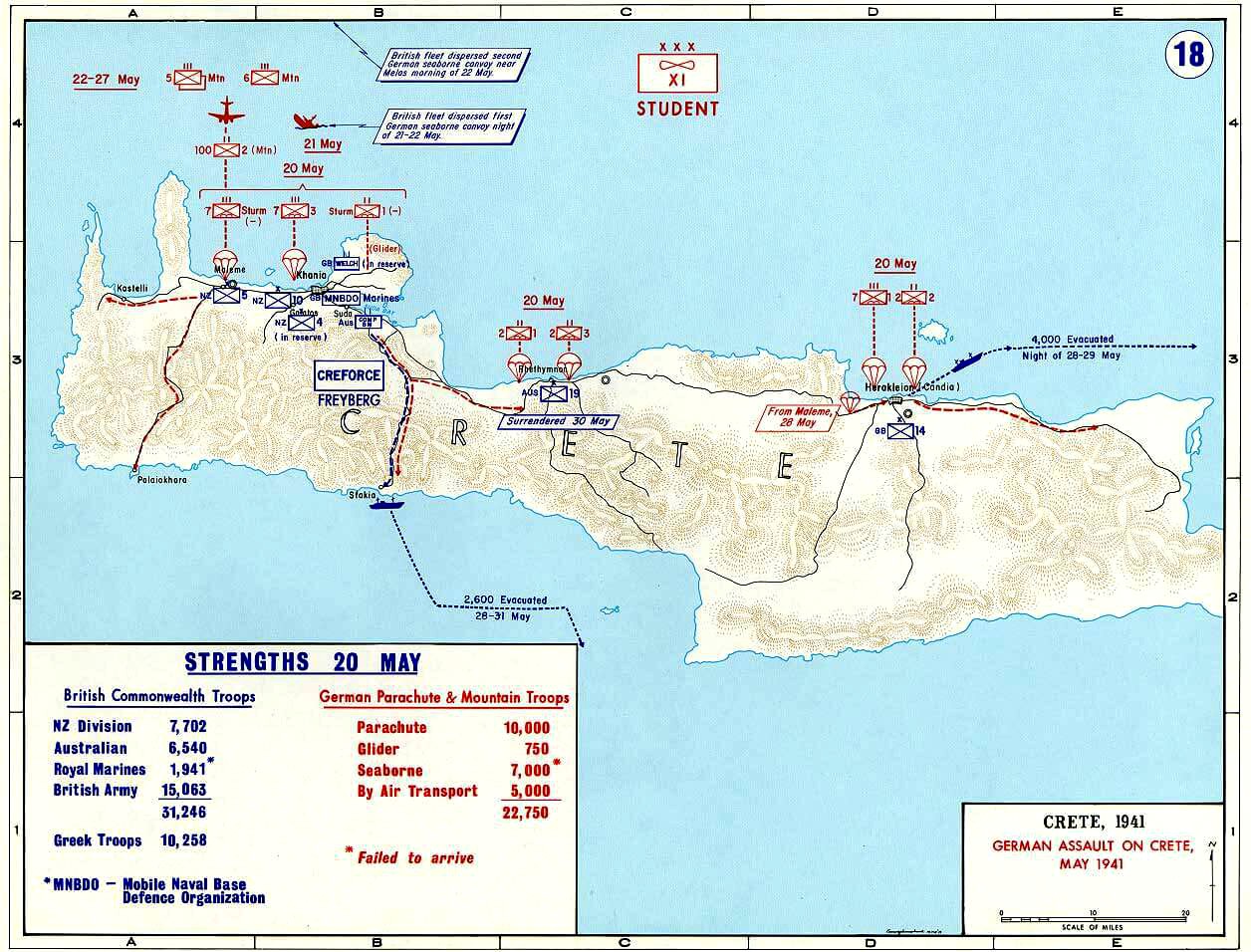 German assault on Crete Bataille de Crete