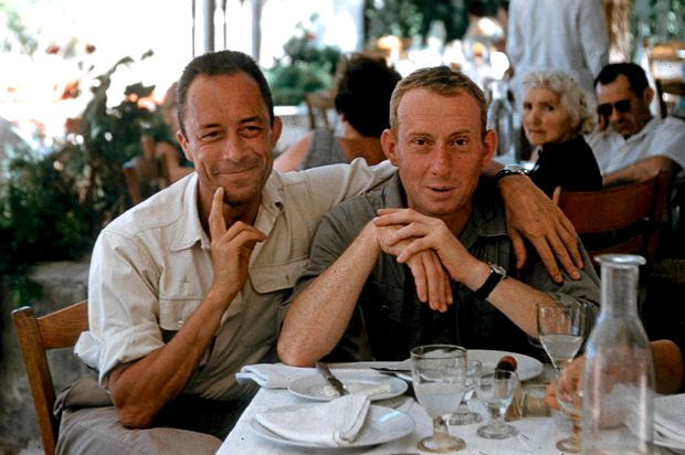 Albert Camus and his publisher Michel Gallimard Greece 1958