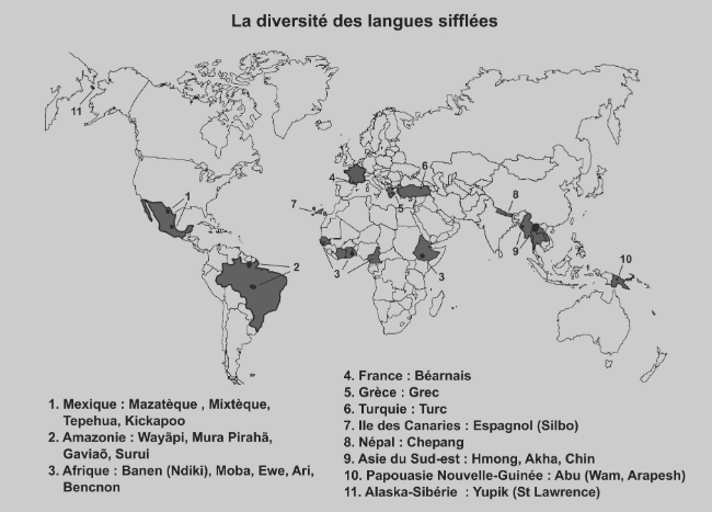 map langues