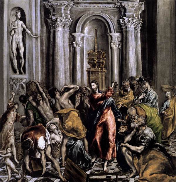 La Purificacion del templo version6 El Greco