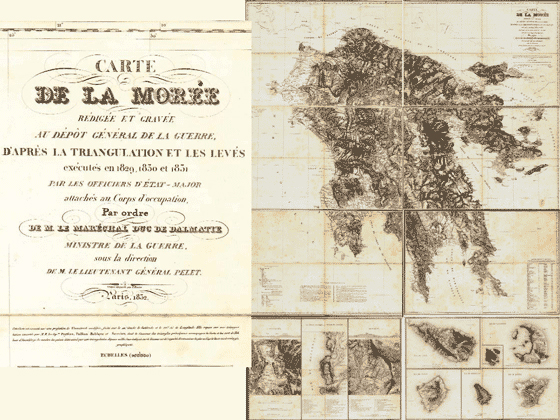 Map of Greece Peytier Eugene 1832