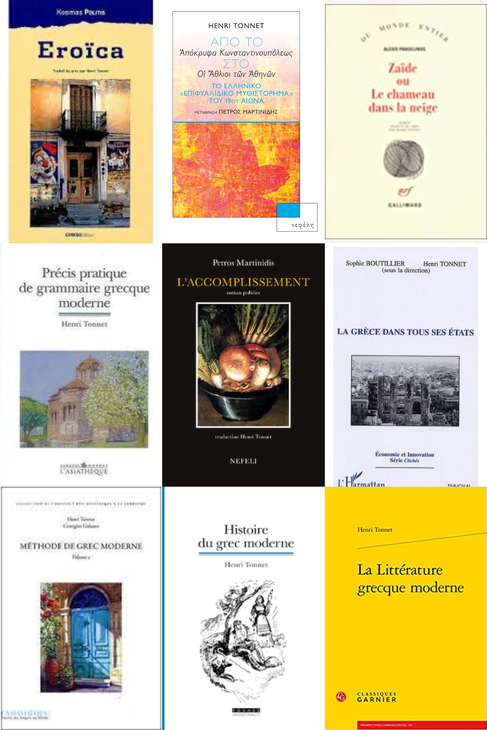 Henri Tonnet Livres