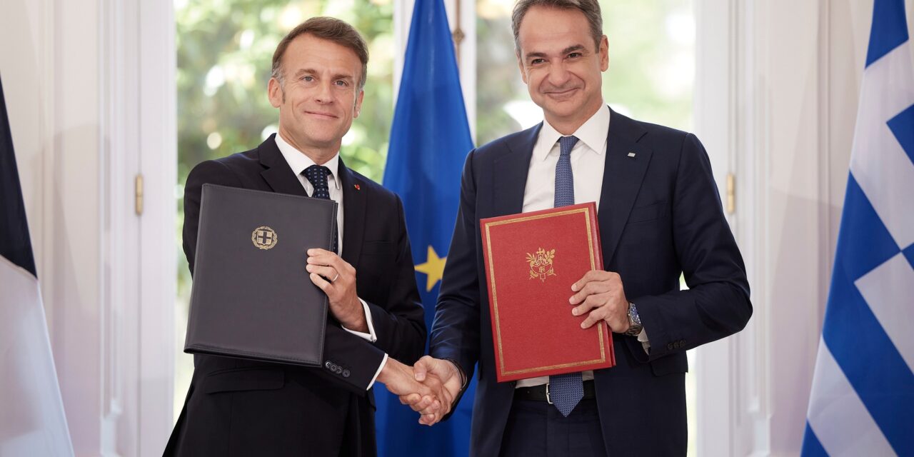 Déclarations du Premier ministre, Kyriakos Mitsotakis après sa rencontre avec le Président de la République française, Emmanuel Macron et la signature d’accords entre la Grèce et la France
